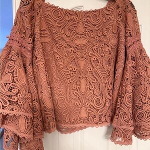 Alexis XS women’s lace detailed top. Worn once in perfect condition